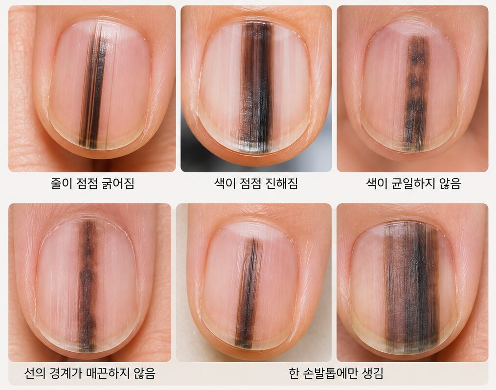 손톱 검은줄 원인, 손발톱 흑색종