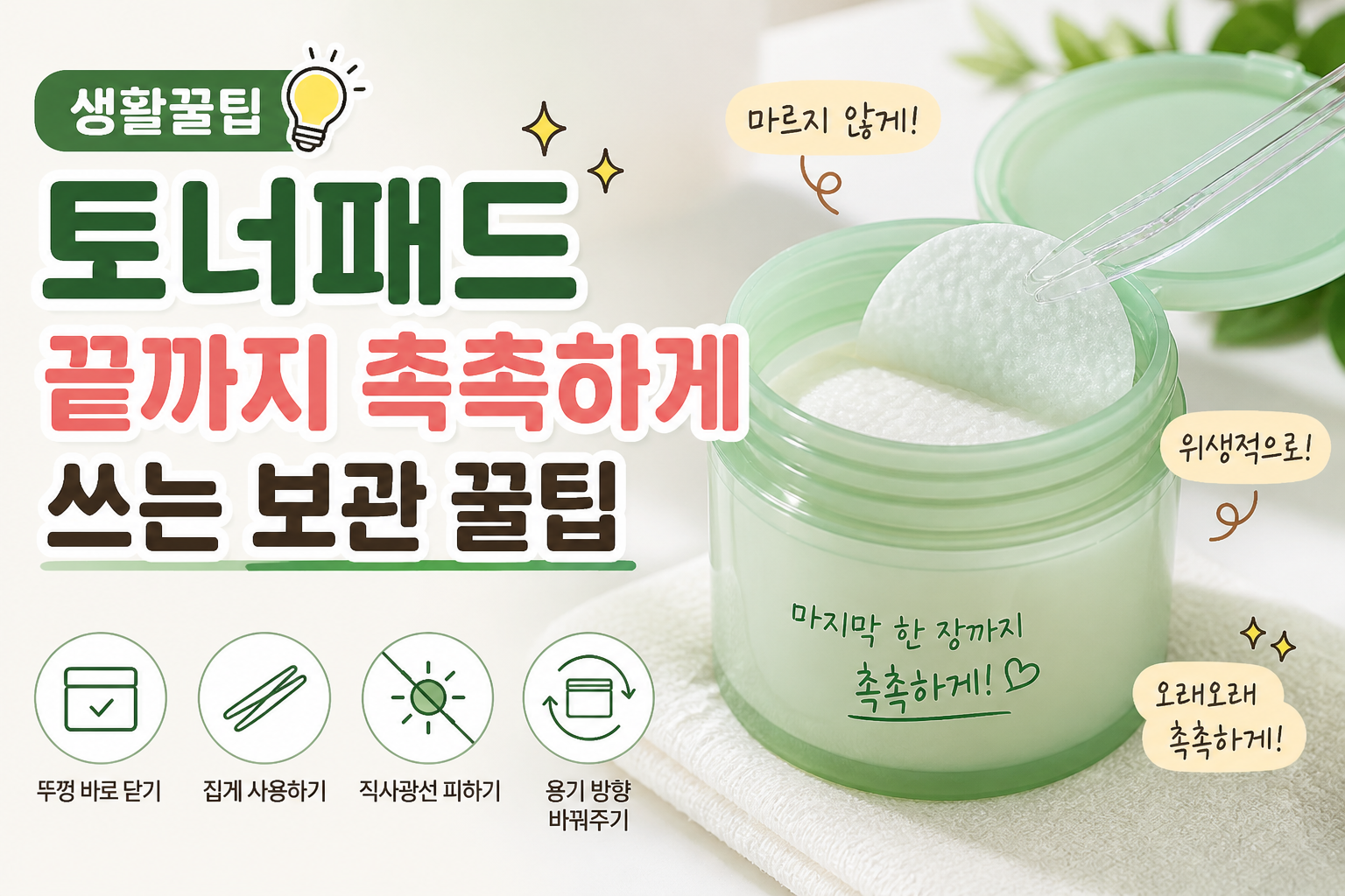 토너패드 보관 꿀팁 공유