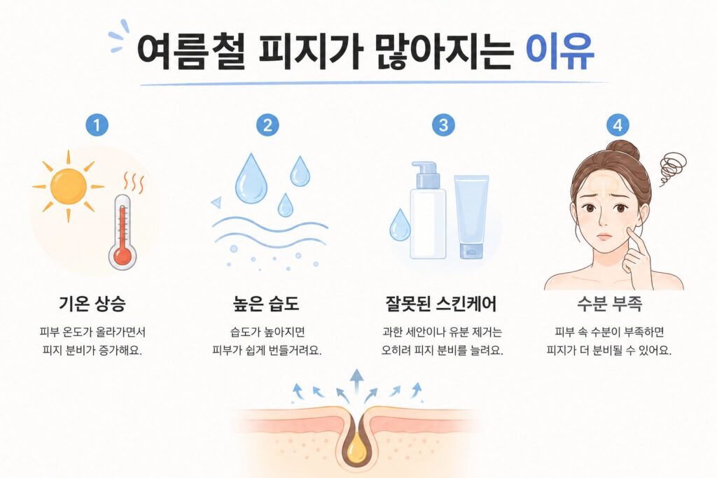 여름철 피지가 많아지는 이유