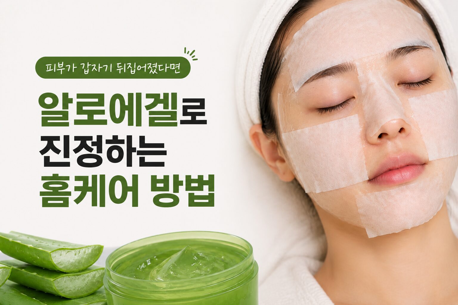 피부 뒤집어졌을 때 알로에겔 진정팩｜간편한 홈케어 방법