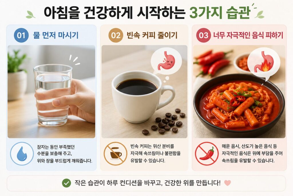 아침을 건강하게 시작하는 습관