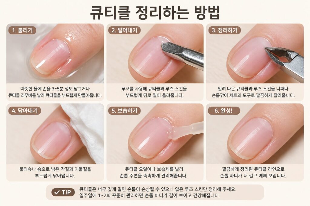 큐티클 정리하는 방법