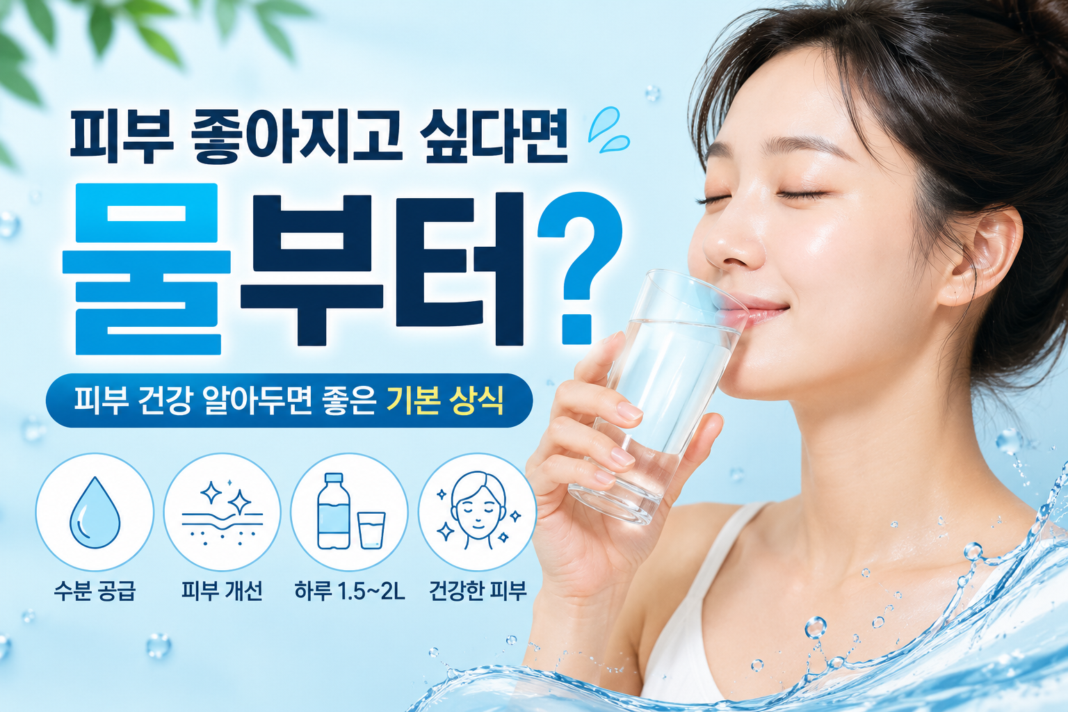 피부 좋아지고 싶다면 물부터? ｜피부 건강 알아두면 좋은 기본 상식