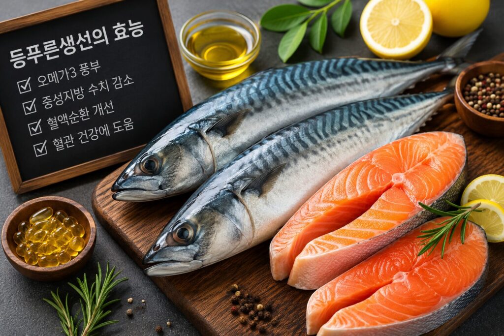 고지혈증에 좋은 등푸른 생선