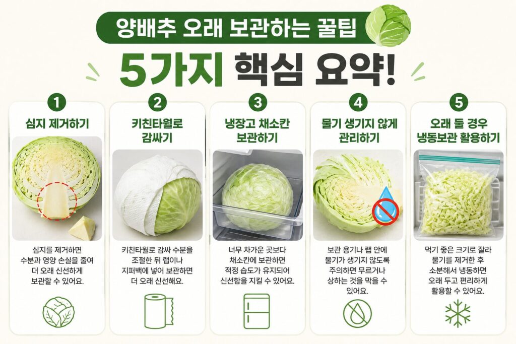 양배추 오래 보관하는 방법