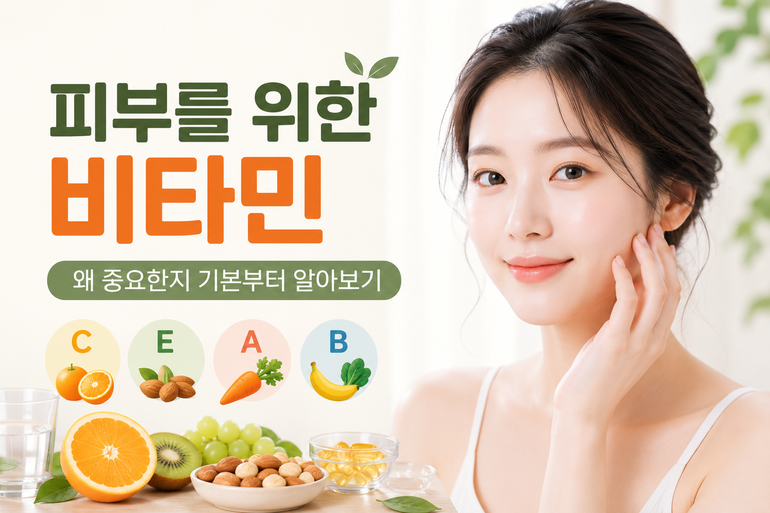 비타민이 피부에 미치는 영향｜피부를 위한 비타민 기본 정리